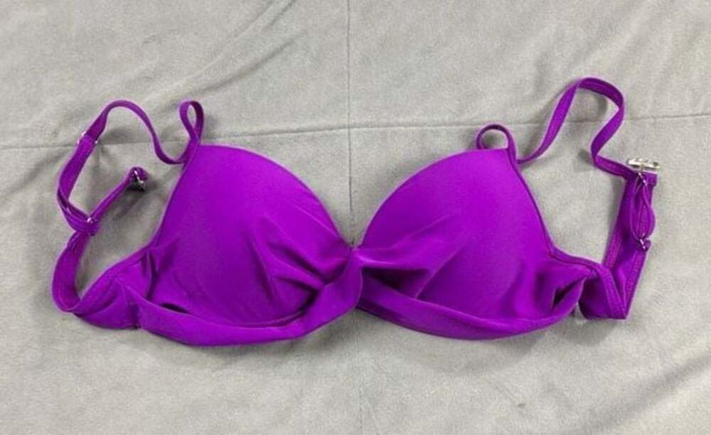 SHEIN Purple Twist Front Padded Bikini Top Size M
